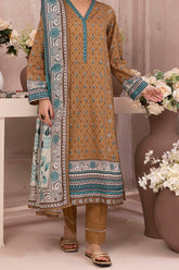 NUSL3211 Printed Lawn Suit - Unstitched 3Pc
